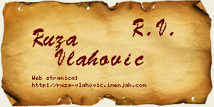 Ruža Vlahović vizit kartica
